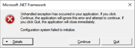 Unhandled Exception